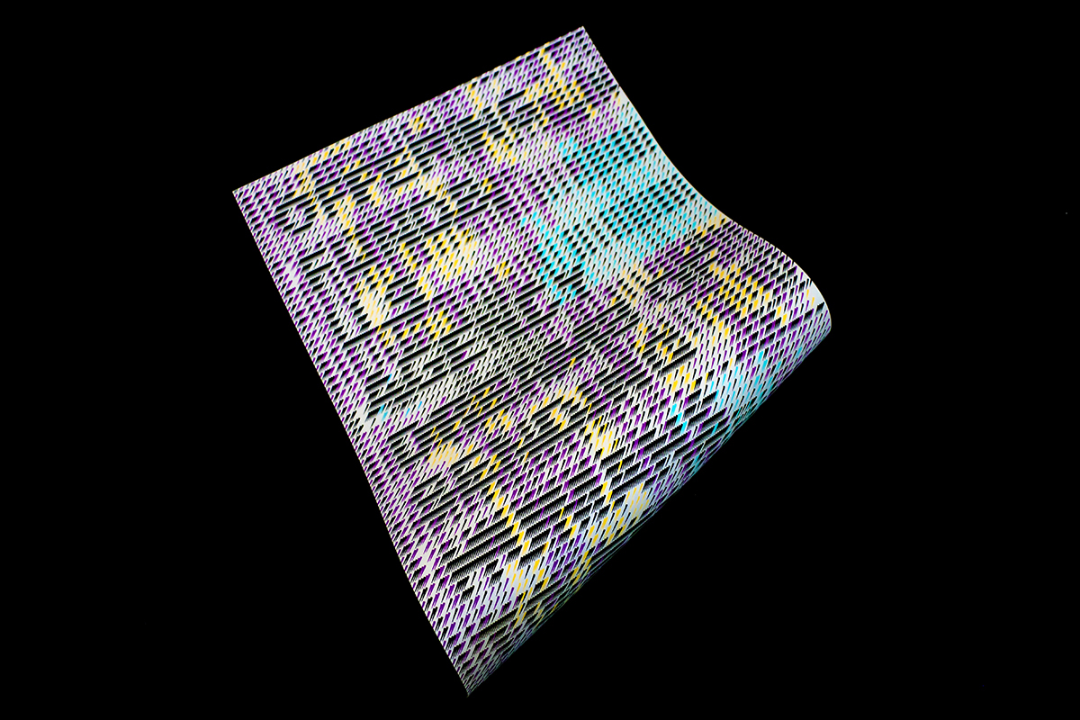 Typeface poster pattern Glitch typography  