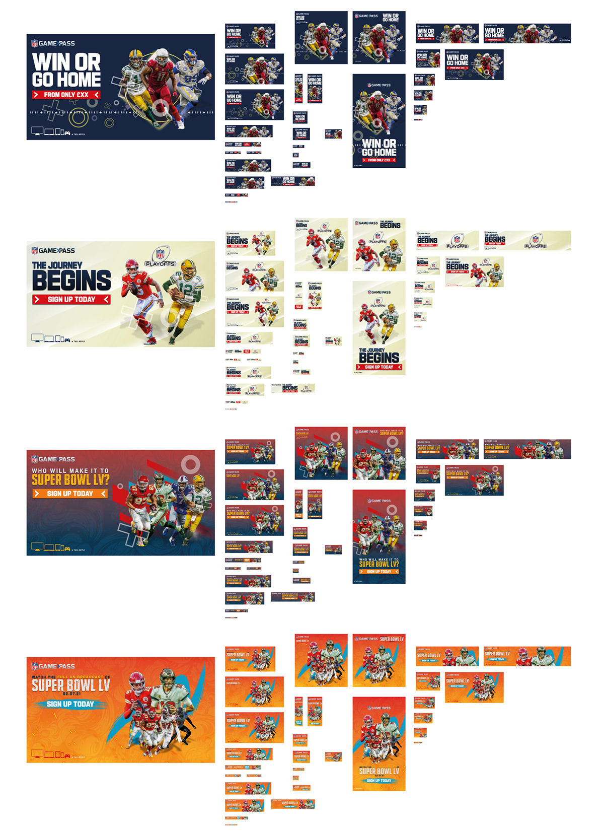 content design digital GAME PASS nfl Advertising  Email graphic design  marketing   motion graphics 