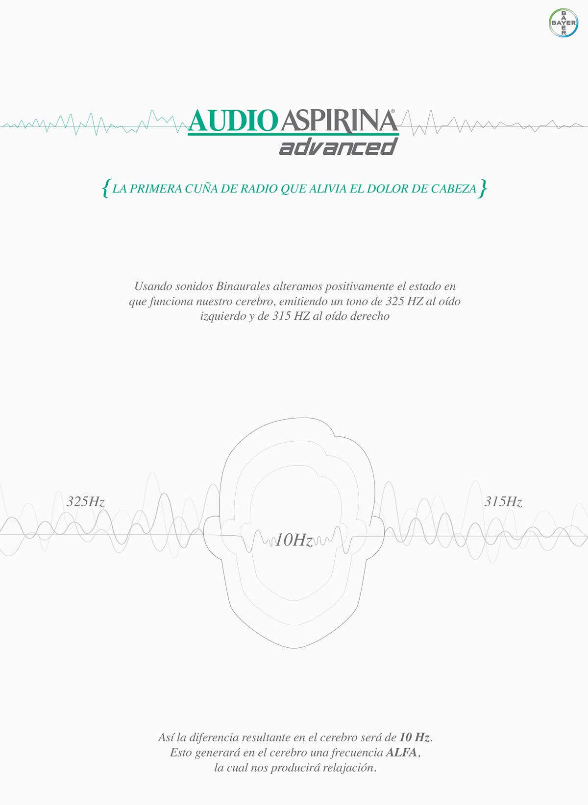 Bayer Audio Aspirina Dolor de cabeza headache cabeza aspirina Aspirina Advanced cuña cuña de raio radio ads Aspirina radio Aspirina cuña Bayer cuñas Headache ad