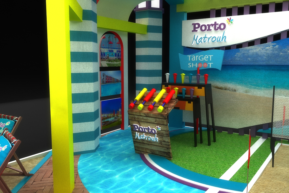 Porto matrouh booth - SUMMER ACTIVATION booth design new world summe activation creative Creativity