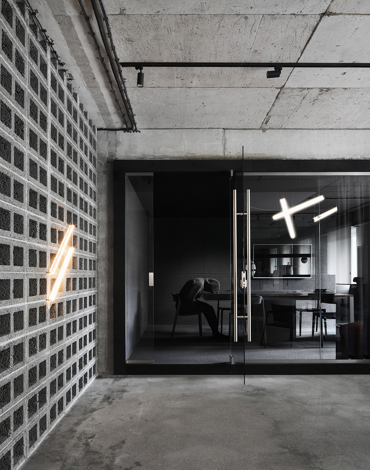 concrete designer Interior minimalist Office
