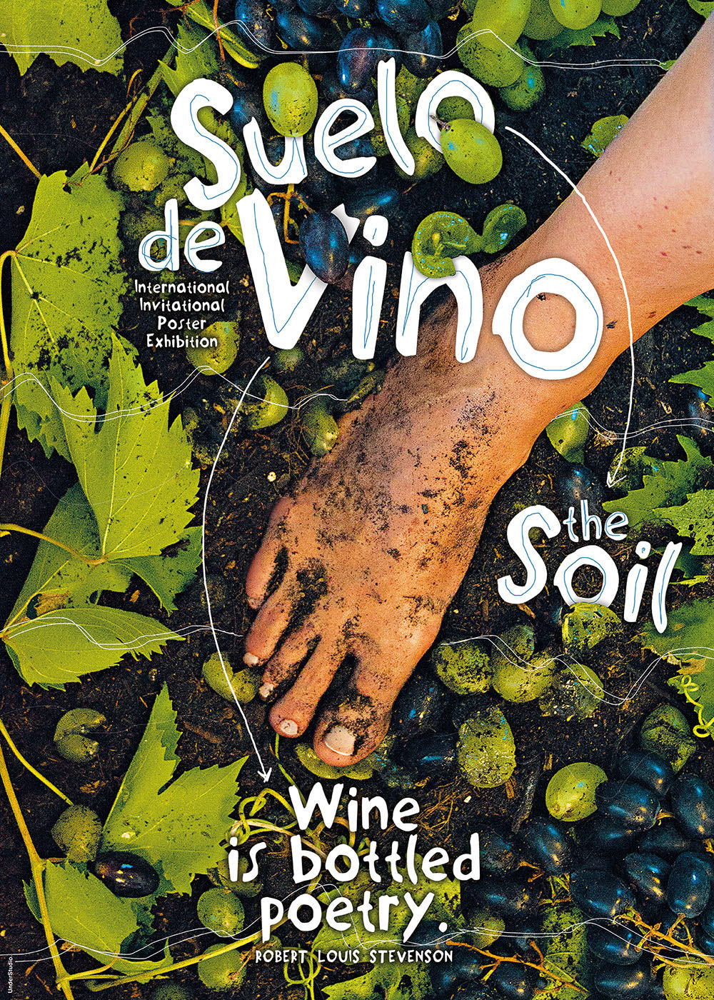 Poster Francesco Mazzenga wine Suelo de Vino Exhibition  mexico design Typeface