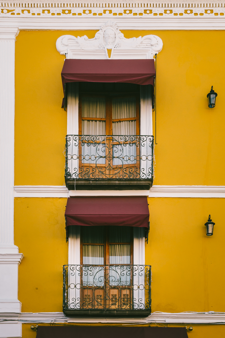 balcony Travel Street Window reflection door building colors puebla mexico Calle Balcones reflejo colores