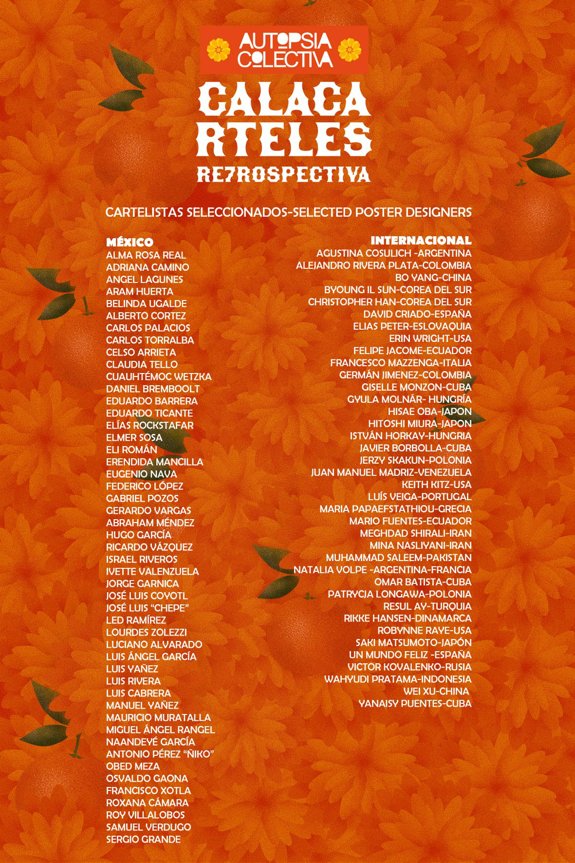 Autopsia Colectiva calacarteles dias de muertos Exhibition  Francesco Mazzenga mexico poster Re7rospectiva