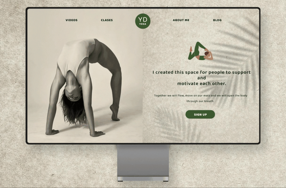 branding  landing page mobile UI uidesign ux ux/ui Web Design  web site Yoga
