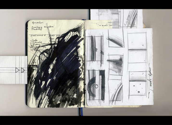 sketchbook  moleskine constructivism geometry abstract black and white