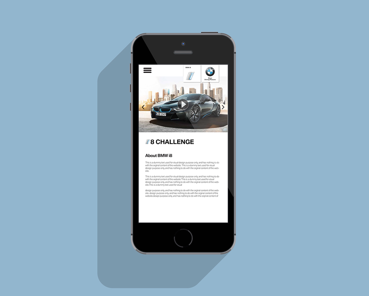 BMW I8 Website webpage 3D CGI automotive   Cars middle east dubai UAE