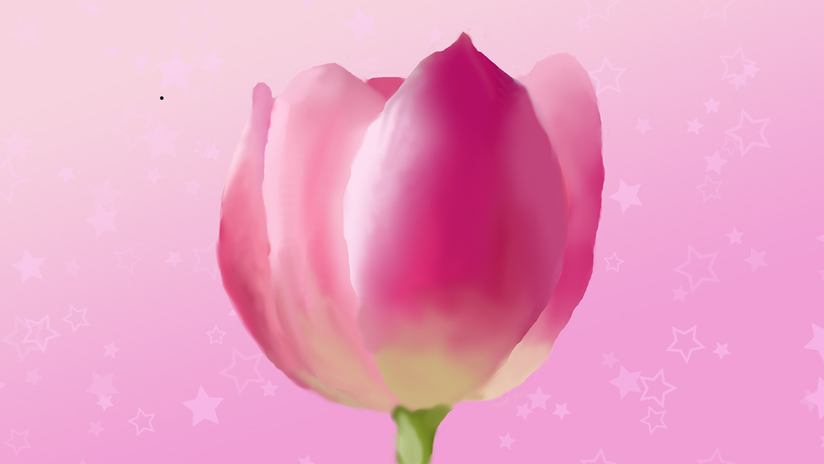 digital art of tulip flower made in Phtoshop.