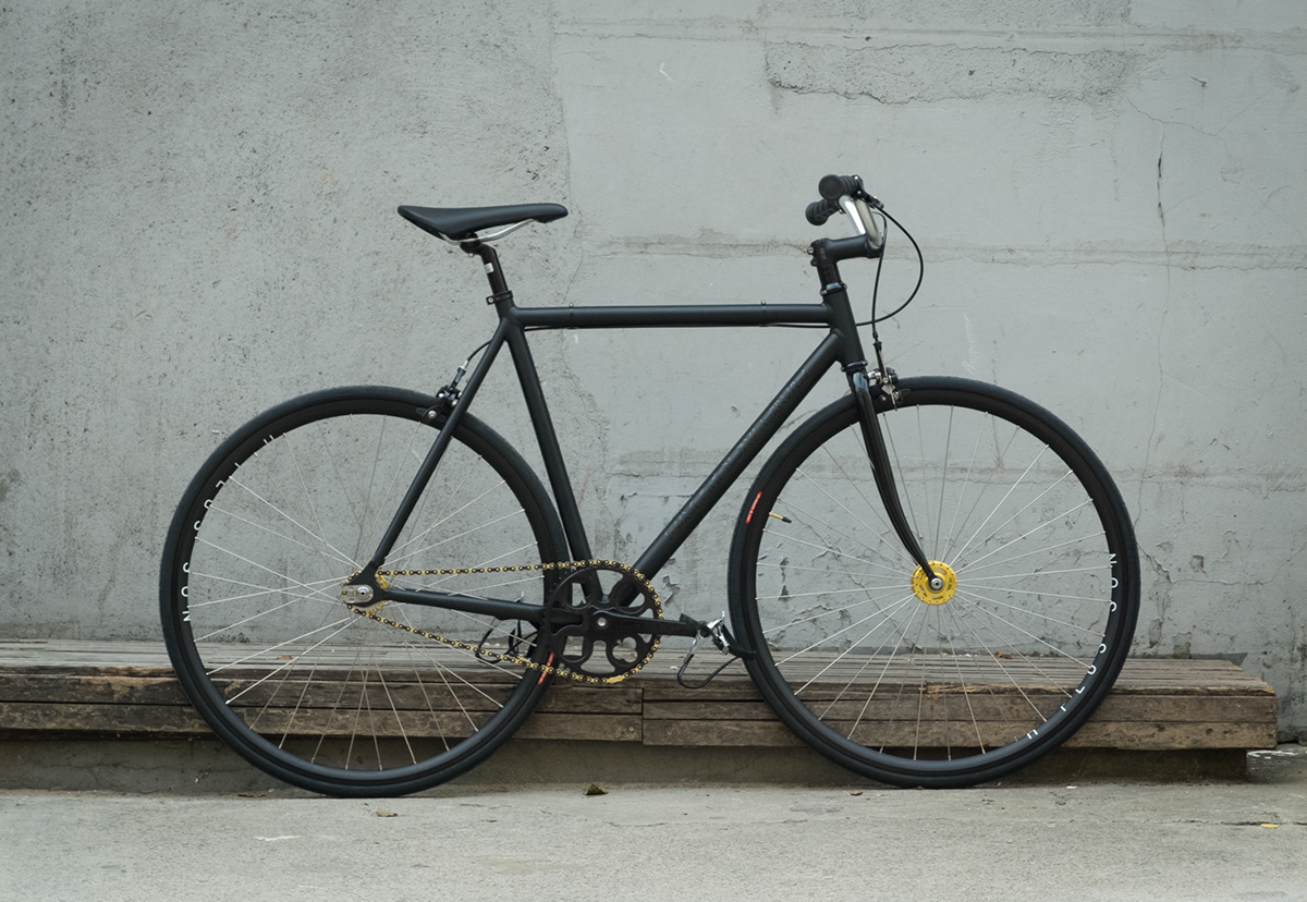 Bicycle Bike fixed gear china shanghai satin black Custom Factory Five Factory 5 track gold