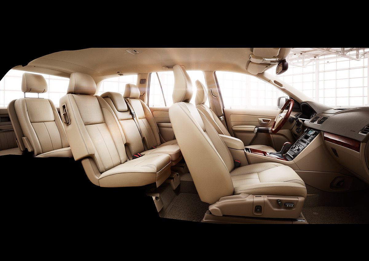 3ds max vray photoshop xc90 Volvo Interior car automotive   sideview flare