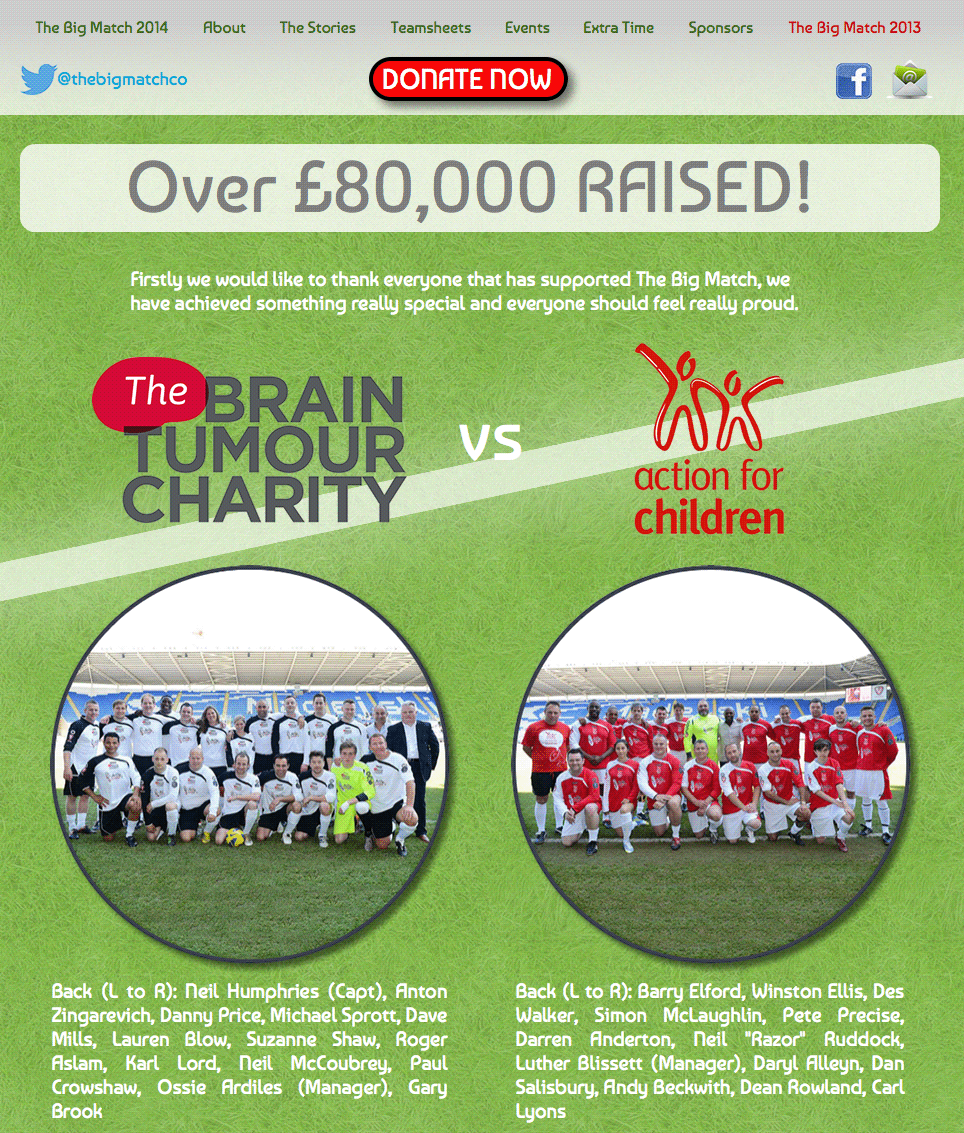 the big match fundraising charity