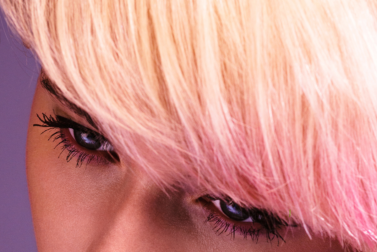 woman lips eyes girl polishgirl pink hair makeup studio session poland model polishmodel blonde beauty