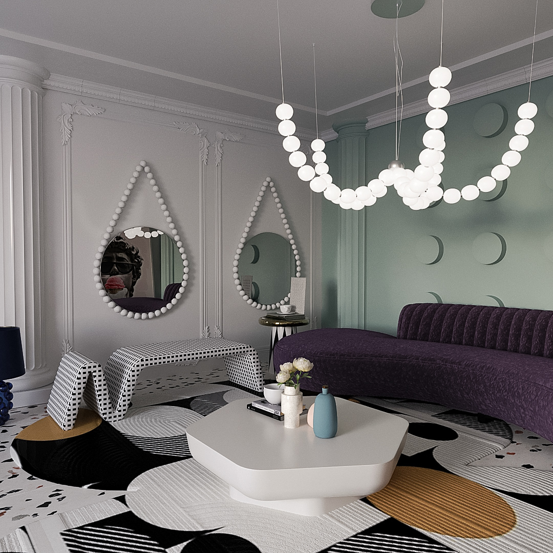 design furniture interior design  architecture Render 3ds max modern exterior corona Pop Art
