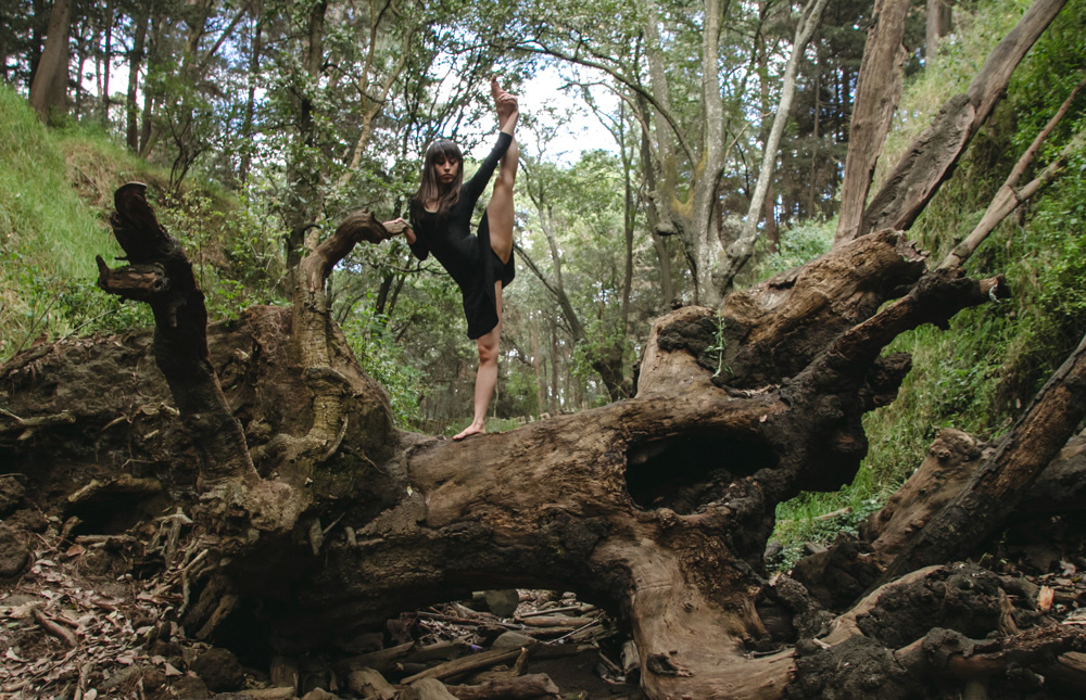 art contemporary dance Danza contemporánea girl dance in forest photo