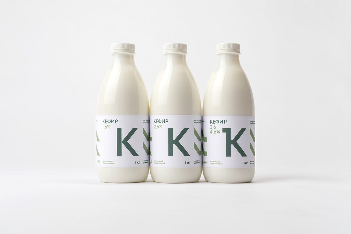 logo identity Dairy minimal colour milk yogurt bottle font type clean pure farm award Pack