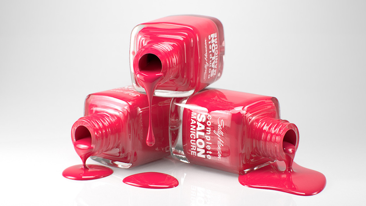 nail polish Render photorealistic 3D