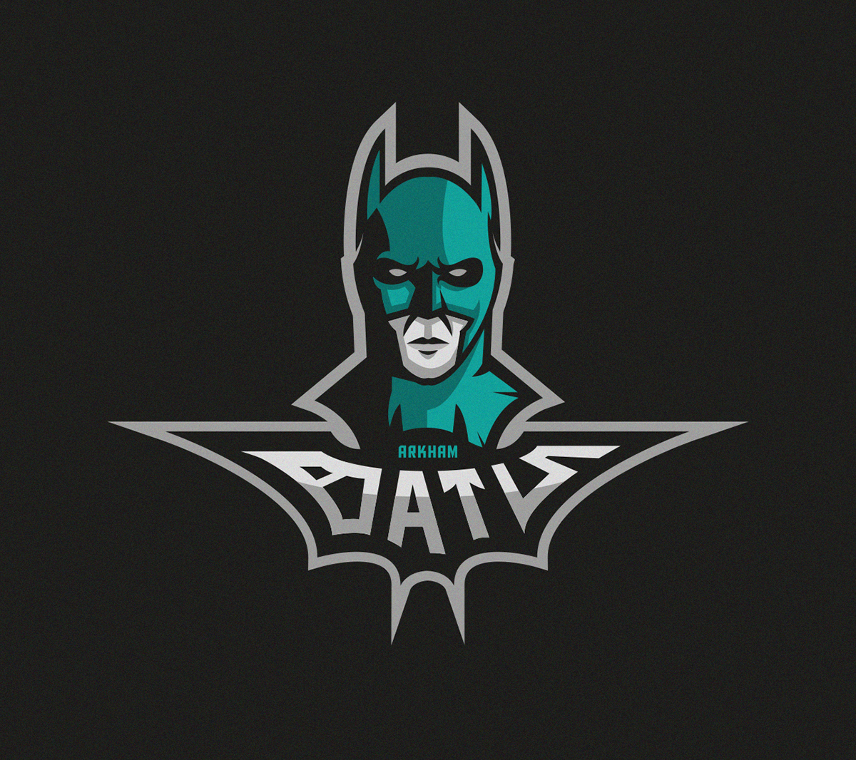 football american football emblem crest batman Bats Arkham sports dc SuperHero Justice