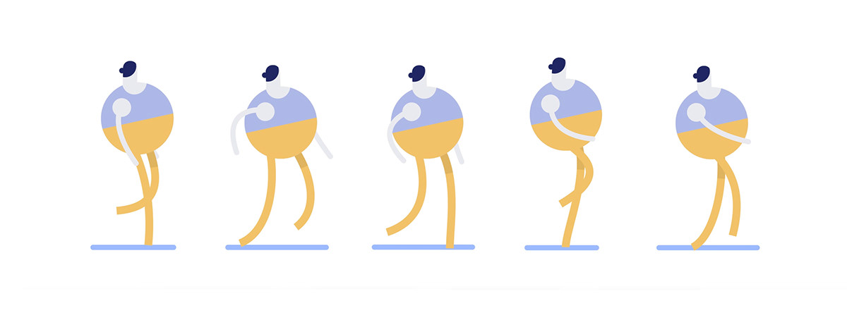 Adobe Portfolio motion design Character design animation  Walk Cycle flat design after effects Adobe CC