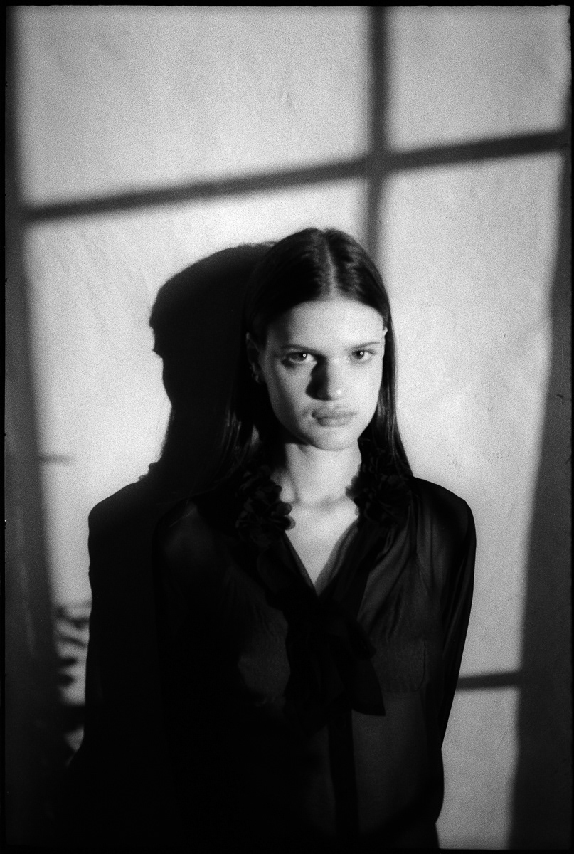 35mm Analogue black and white Fashion  film photography model monochrome photoshoot portraits studio