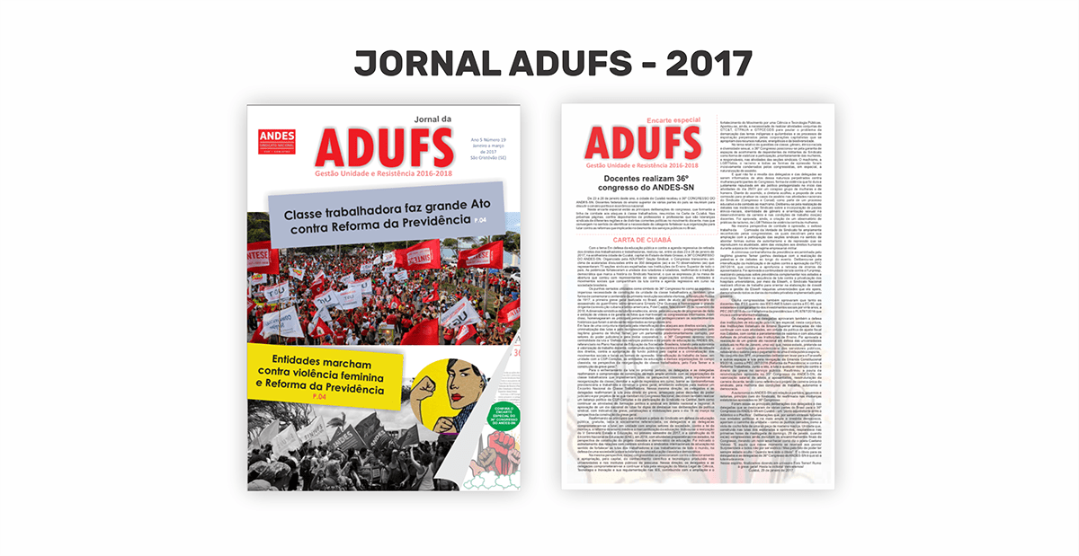 diagramação revista Charges Cartazes Boletins Jornais sindicato sergipe UFS