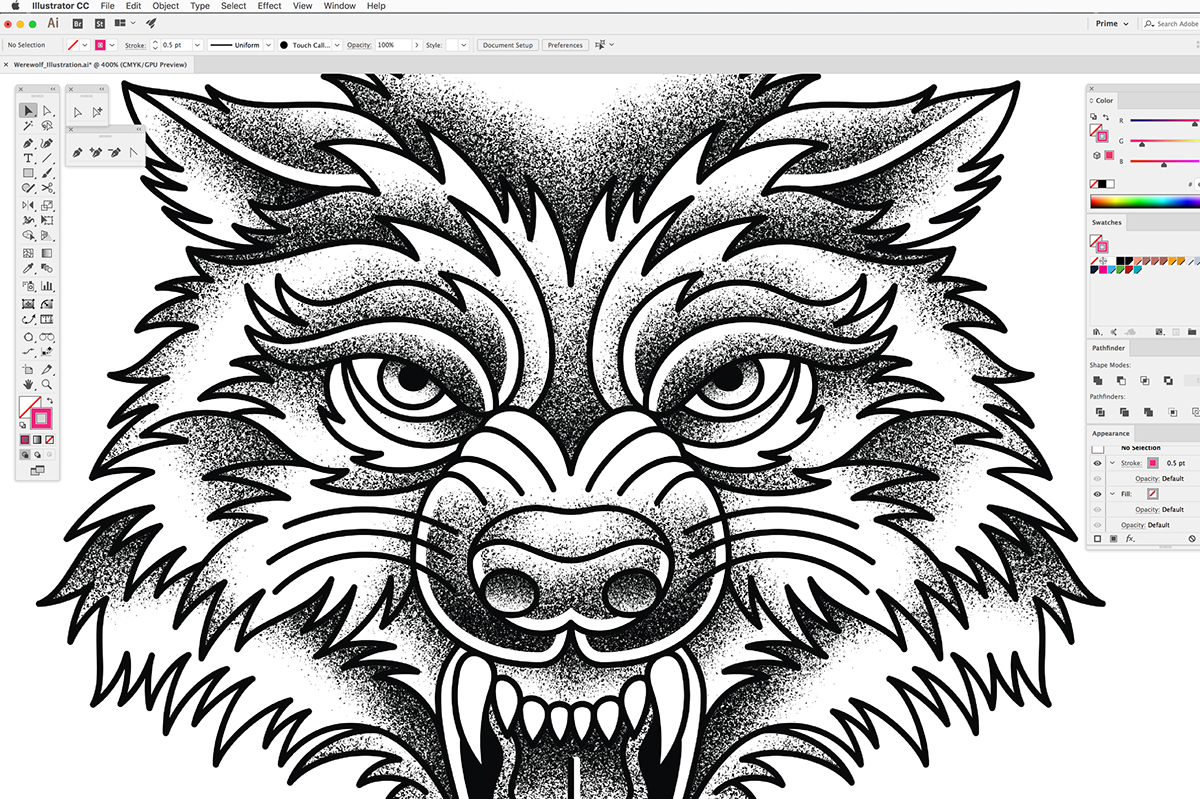 pplluv.com tutorial video textures Vector Brushes ILLUSTRATION  wolf Werewolf