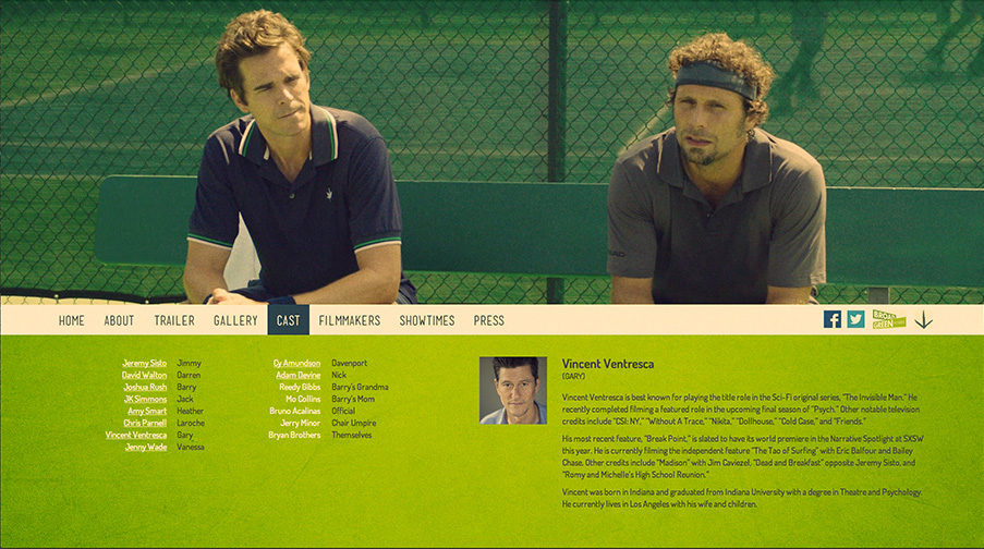 indie film sxsw Entertainment movie website film website tennis tennis movie tennis theme Break Point