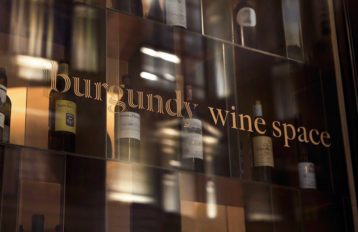brand architecture burgundy GOLd logo menu design restaurant wine Wine Packaging Wine Shop wine store winery