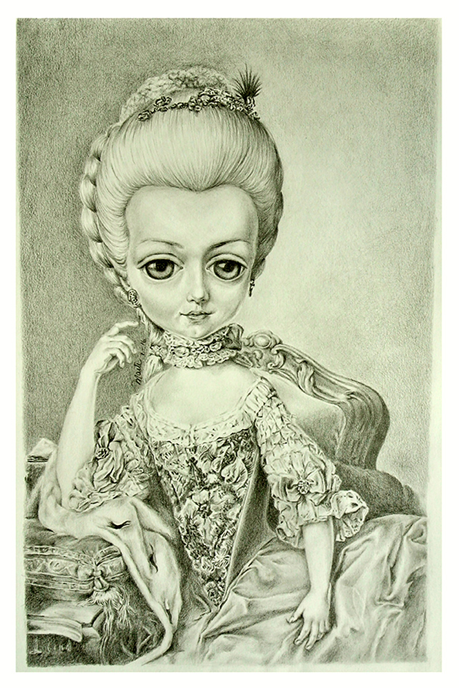 Maria Antonieta pencil draw maitegoitia