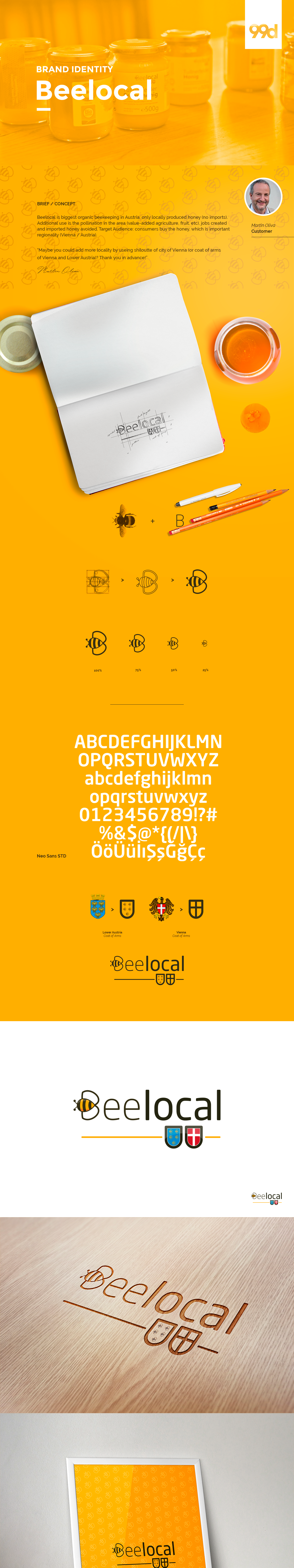 logo bee honey mark symbol Icon brand identity Logo Design pattern inspirate