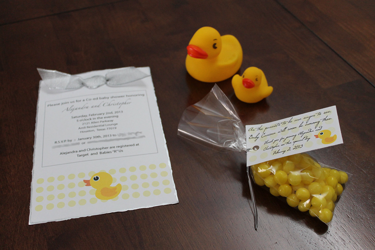 invitation design party theme rubber duck