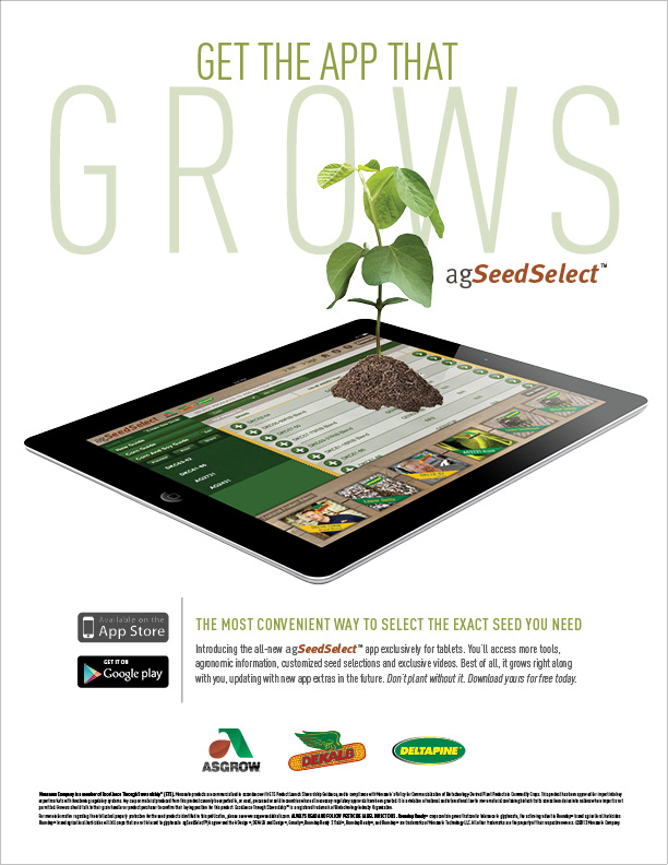 print Layout design magazine ag seed app Advertising  graphic design  art direction 