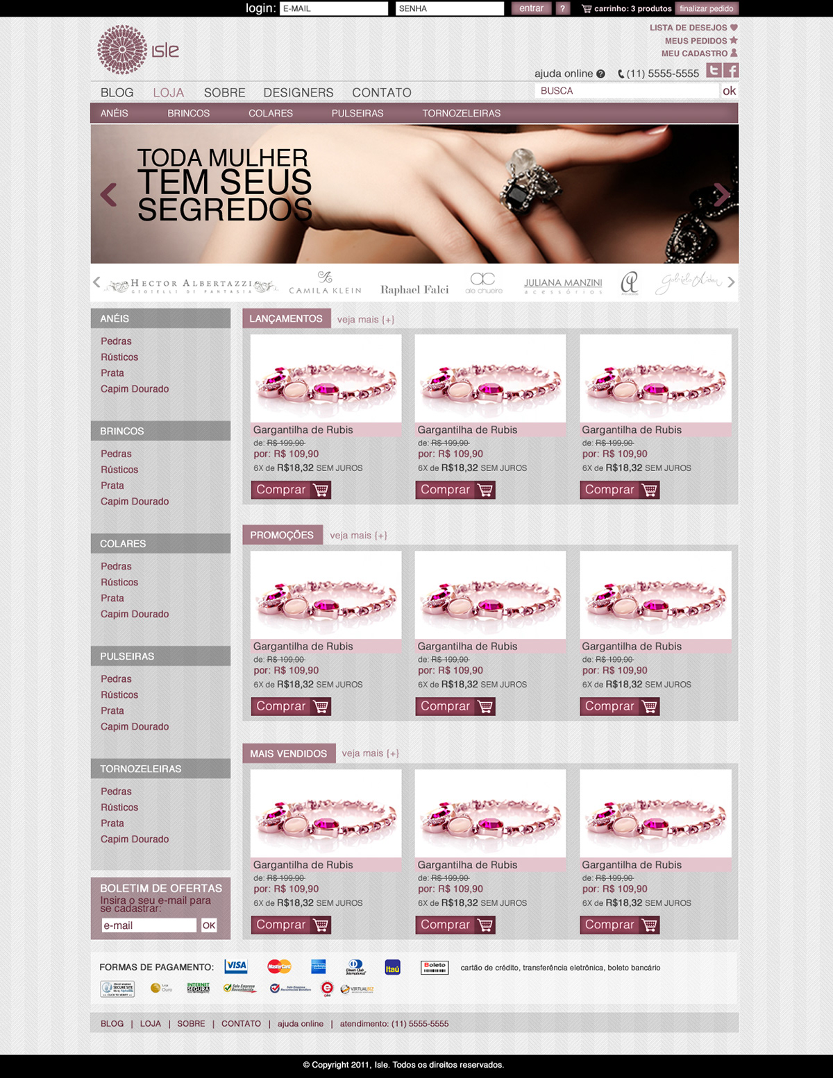 jewelry e-commerce Website