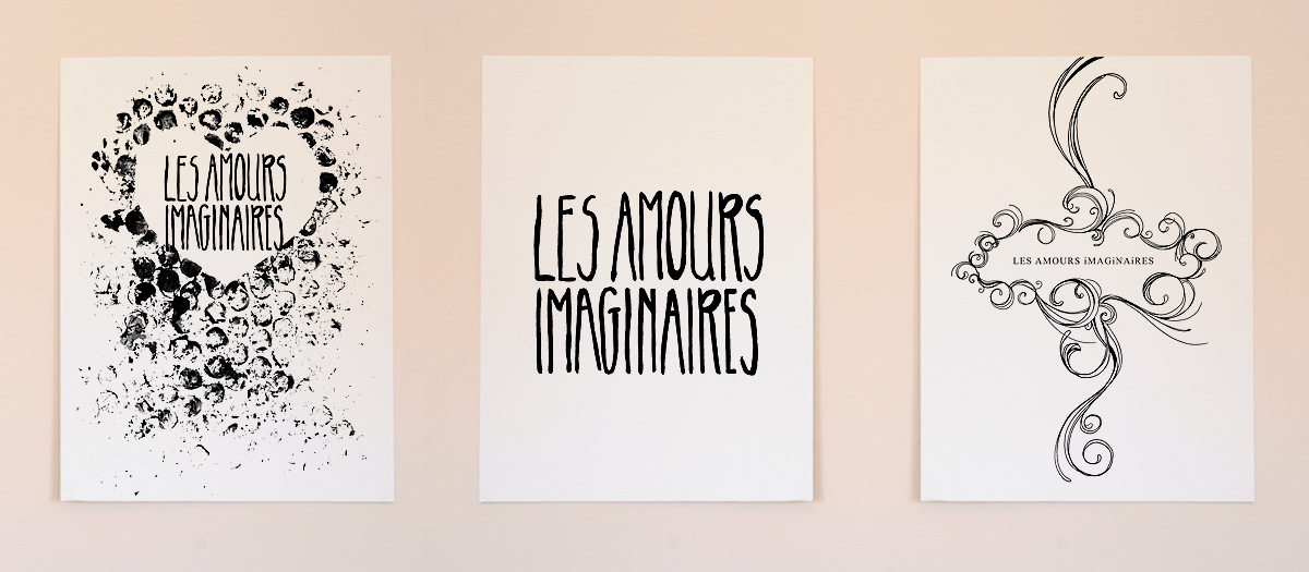 poster movie movie poster White creative clean les amours imaginaires draw handmade symbol lettering pen black and white Cinema amazing