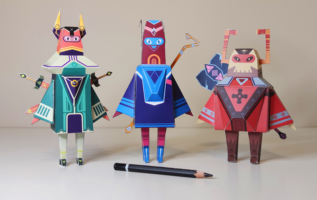 3D Character design  concept art game ILLUSTRATION  modeling paper papercraft product toy
