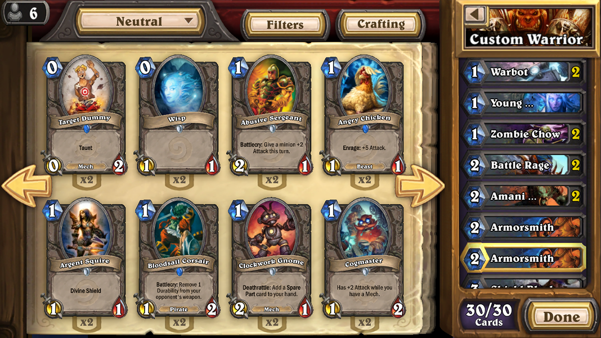 game mobile phone Hearthstone Blizzard ios android iphone UI ux design card blizzard entertainment