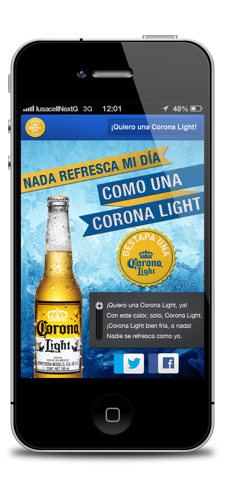 corona light grupo modelo iphone app facebook app