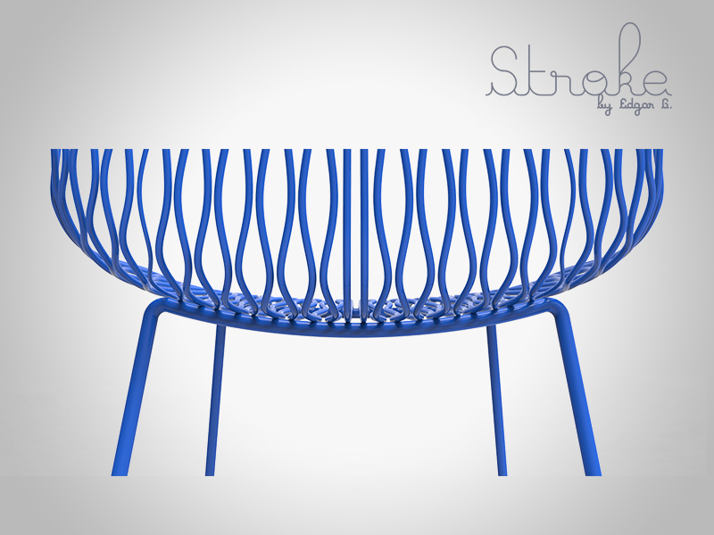 stroke wire chair furniture colorful