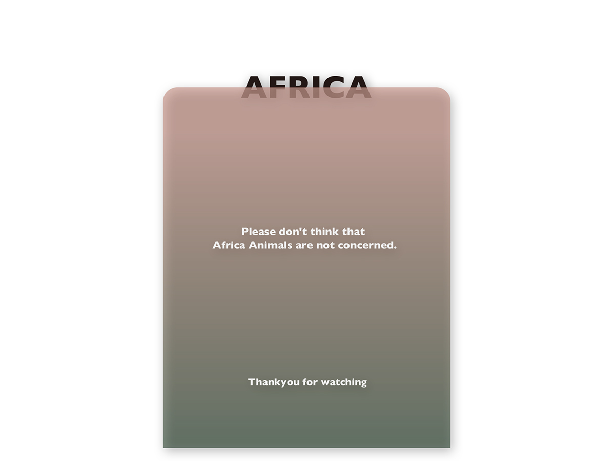 Adobe Portfolio Web app animal african Endanged non-profit graphic ux/ui poster billboard gradient
