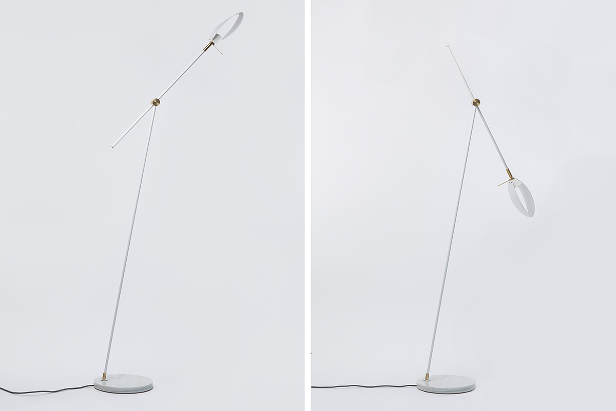 Lamp floor lamp minimal design LED Light Marble brass White