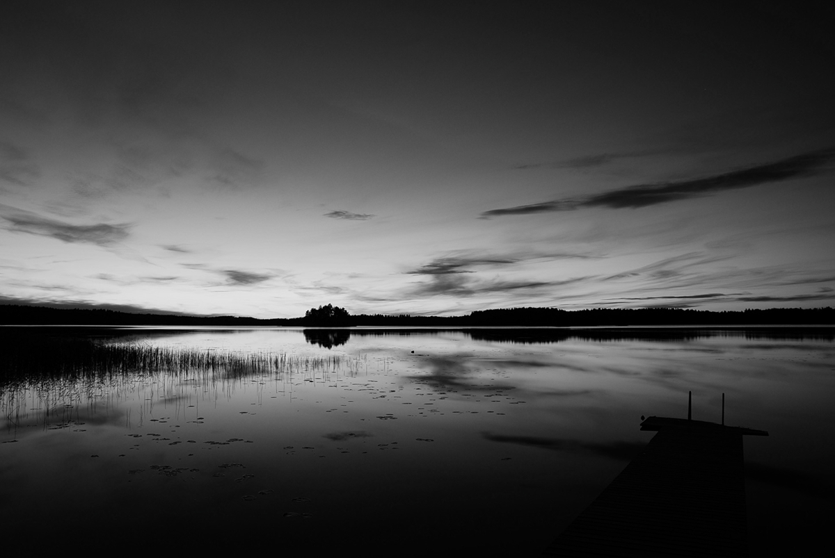 black and white landscapes water Sun trees finland Midnight Sun rovaniemi Arctic Circle sunset Arctic north