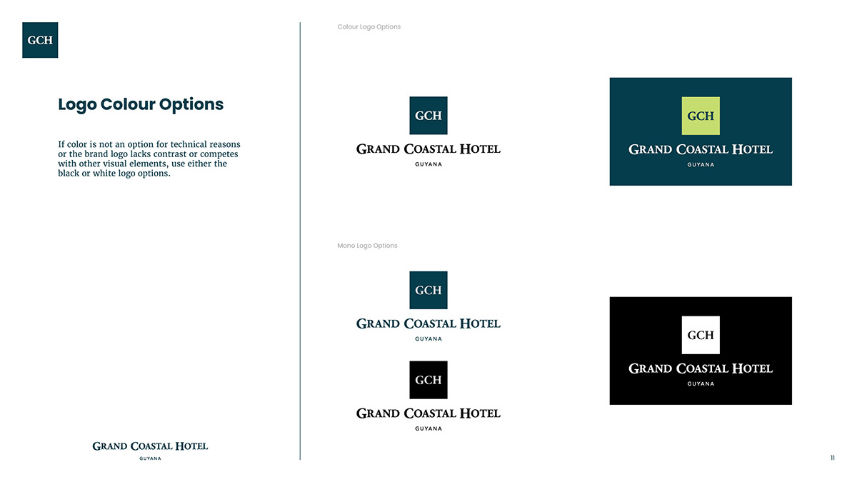 brand identity guideline typography   visual identity Brand Design identity marketing   brand identity Graphic Designer Logotype Grand Coastal Hotel Adobe Portfolio