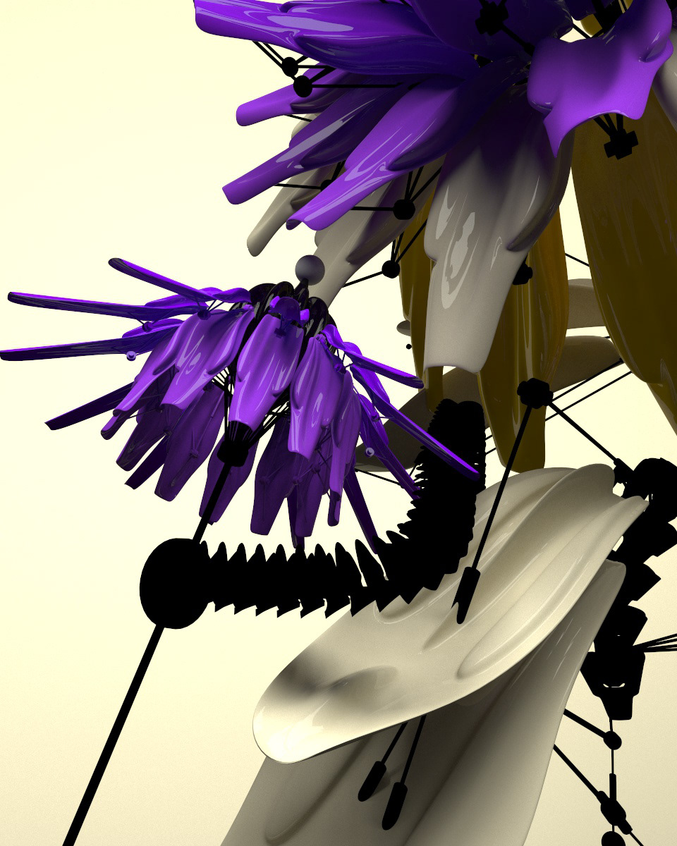 design animation  cinema4d art composition colors Flowers Digital Art 