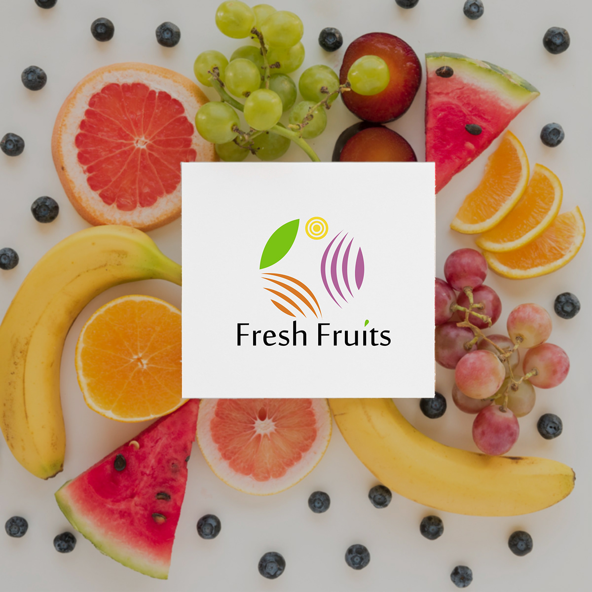 brand identity design Food  fresh fruits healthy logo Logo Design logos marketing  