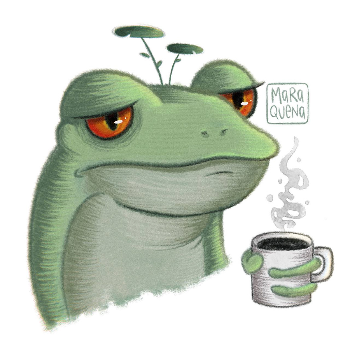 art artwork cartoon Character design  Digital Art  Drawing  frog ILLUSTRATION  sketch sketchbook