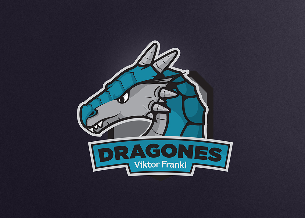 Character dragon badge sport logo team Queretaro mexico college brand identity team logo Mascot