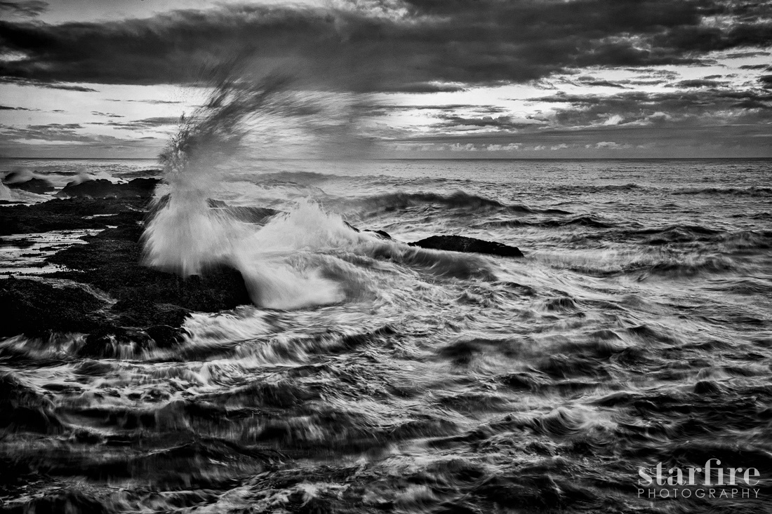 starfire photography Landscape Nature beauty Ocean black and white waves