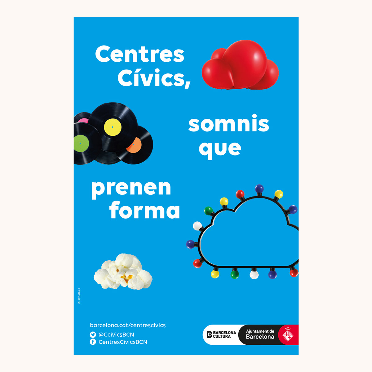 clouds poster video pareidolia centres civics barcelona art direction  campaign civic centers