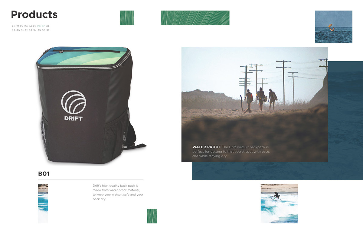 Surf brand graphic design publication Lookbook minimal