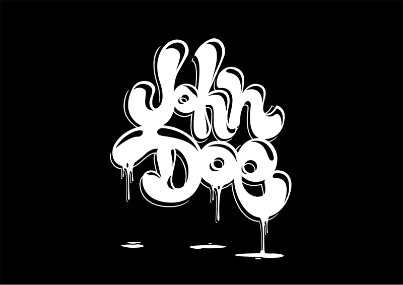 john doe blanco negro victorgarcia eligechose tipografia typography lettering calligraphy letters letters graphicdesign handtype black White lettering Style