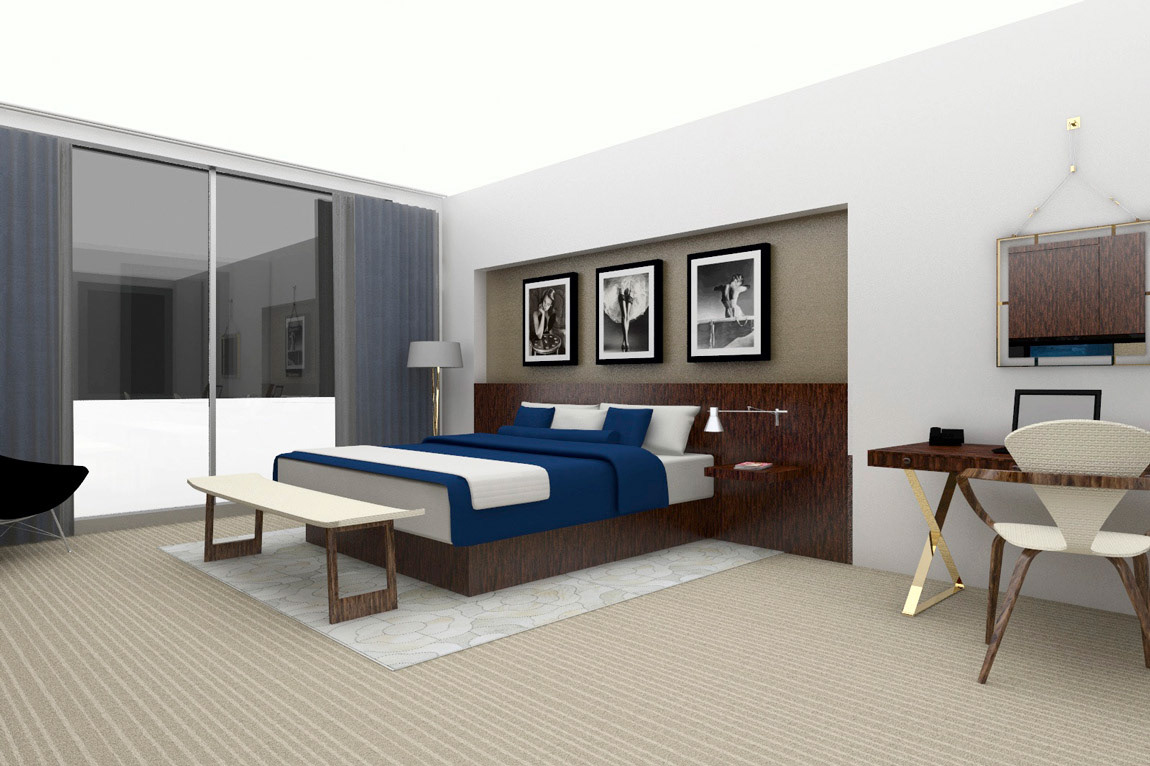 Virtual Guestroom the rug company orcutt winslow jim hughes jim hughes design hotel hotel design panton B&B Italia arizona